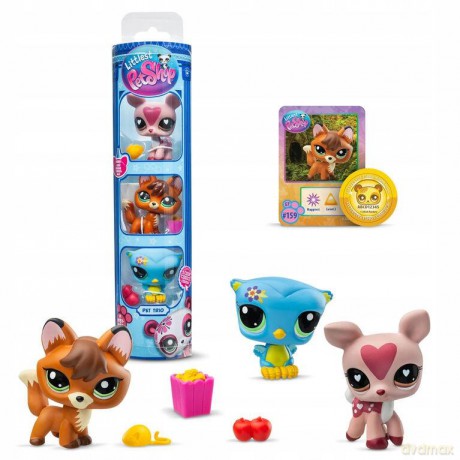 Littlest Pet Shop Tuba Zestaw 3 figurek zwierzątek +akcesoria seria 3 [FIGURKA]