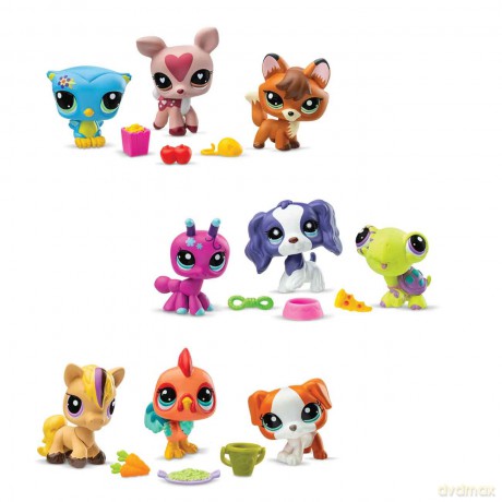 Littlest Pet Shop Tuba Zestaw 3 figurek zwierzątek +akcesoria seria 3 [FIGURKA]