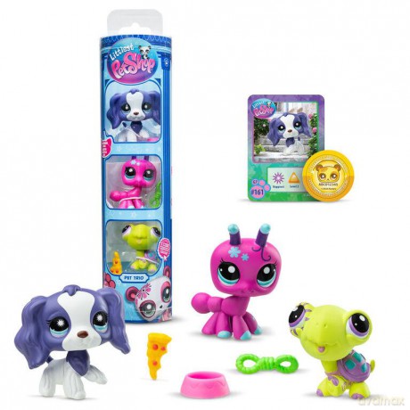 Littlest Pet Shop Tuba Zestaw 3 figurek zwierzątek +akcesoria seria 3 [FIGURKA]
