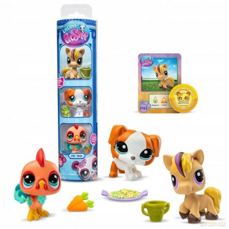 Littlest Pet Shop Tuba Zestaw 3 figurek zwierzątek +akcesoria seria 3 [FIGURKA]