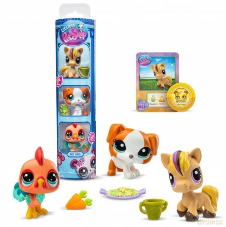 Littlest Pet Shop Tuba Zestaw 3 figurek zwierzątek +akcesoria seria 3 [FIGURKA]