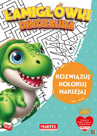 Łamigłówki dinozaura + naklejki - Katarzyna Salamon [KSIĄŻKA]