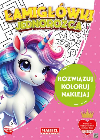 Łamigłówki jednorożca + naklejkami - Katarzyna Salamon [KSIĄŻKA]