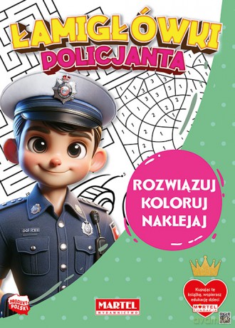 Łamigłówki policjanta + naklejki - Katarzyna Salamon [KSIĄŻKA]