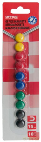 Magnesy do tablic Office Products okrągłe blister 10szt.