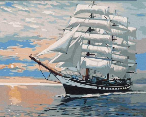 Malowanie po numerach BRUSHME 40x50 cm Wiatr w żagle