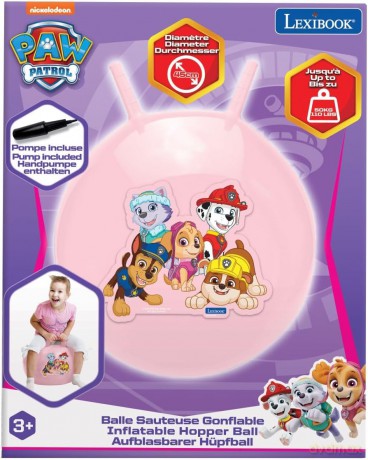 Nadmuchiwana piłka do skakania Paw Patrol 45cm różowa Lexibook BG040PAG