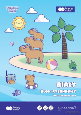 Paczka blok rysunkowy biały A4 Yummy Yum 80g 20 ark. 20 sztuk
