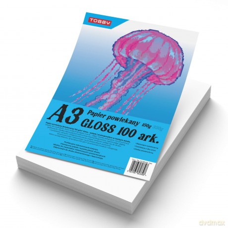Papier A3 powlekany kredowany gloss 100 ark.150g