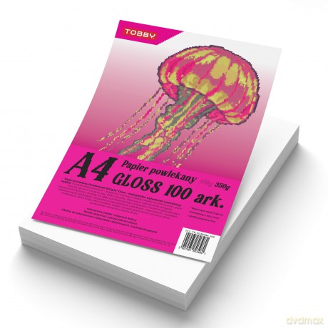 Papier A4 powlekany kredowany gloss 100 ark. 350g