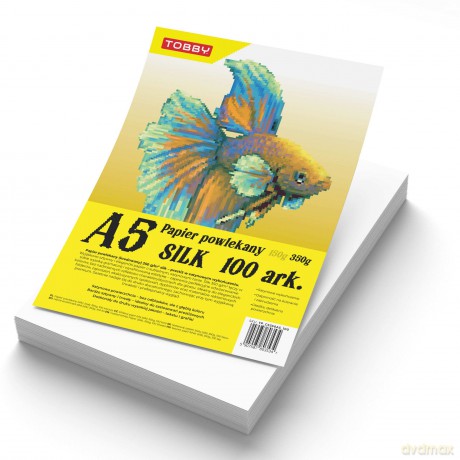 Papier A5 powlekany kredowany 100 ark.350g