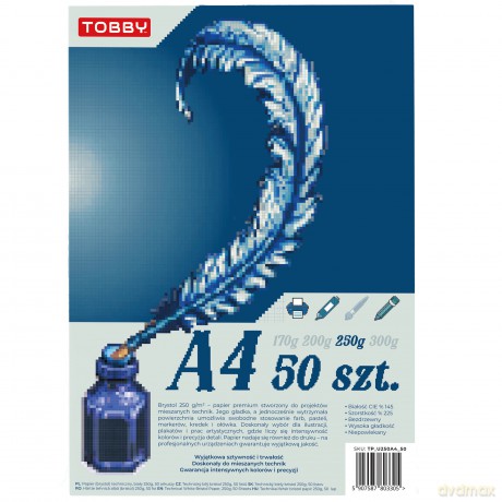 Papier Brystol A4 50 ark.250g