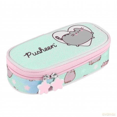 Piórnik saszetka usztywniona z wewnętrzną klapką Pusheen Mint