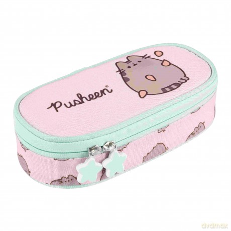 Piórnik saszetka usztywniona z wewnętrzną klapką Pusheen Pink