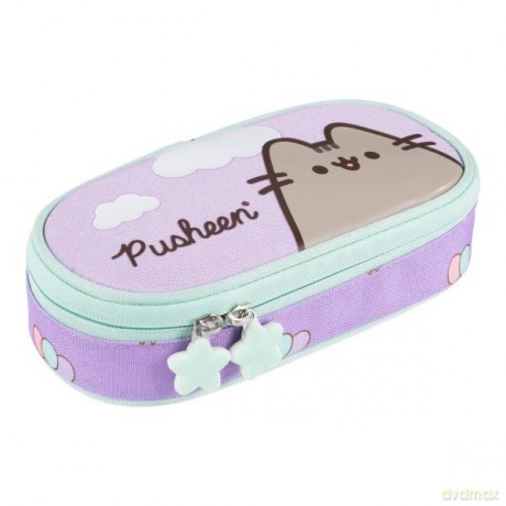 Piórnik saszetka usztywniona z wewnętrzną klapką Pusheen Violet