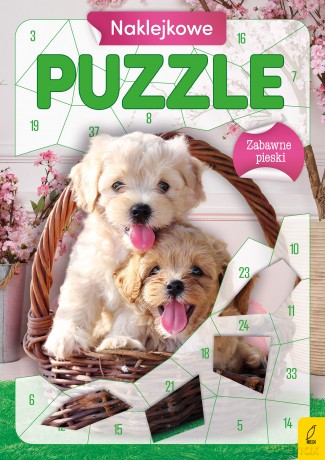 Zabawne pieski. Naklejkowe puzzle [KSIĄŻKA]