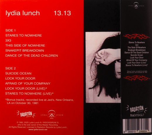 Lydia Lunch: 13.13 (+Obi) (Digi) [CD]