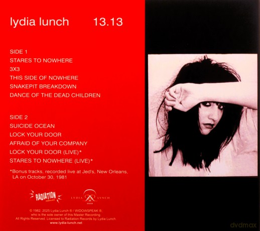 Lydia Lunch: 13.13 (+Obi) (Digi) [CD]