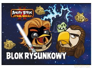 Blok rysunkowy z białymi kartkami A4, Angry Birds Star Wars II, 20 kartek UNIPAP [SZKOŁA]
