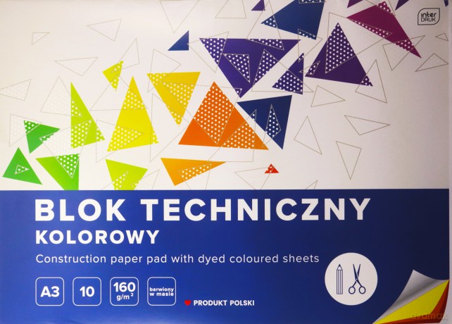 Blok techniczny kolorowy A3 [KSIĄŻKA]