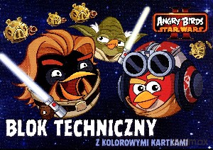 Blok techniczny z kolorowymi kartkami A4, Angry Birds Star Wars II, 10 kartek UNIPAP [SZKOŁA]