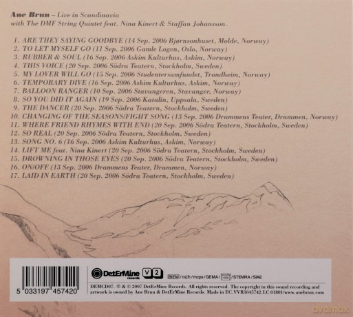 Ane Brun: Live In Scandinavia [CD]