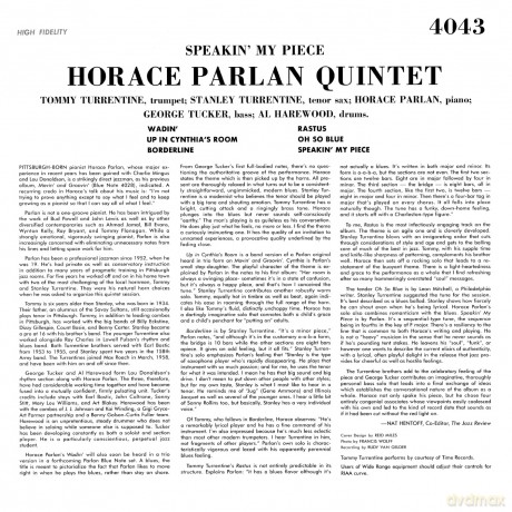 Horace Parlan Quintet: Speakin My Piece [Winyl]