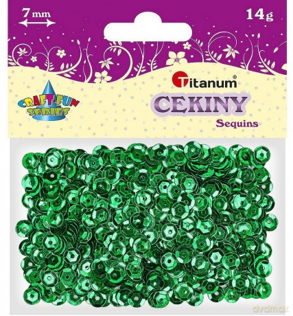 Cekiny okrągłe. Zielone 7mm [GADŻET]