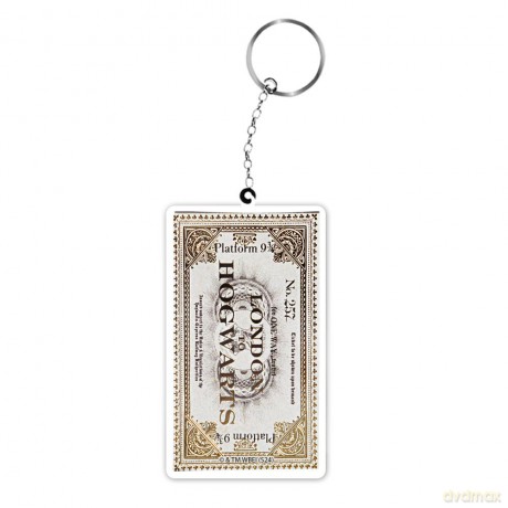 Brelok akrylowy Bilet Hogwart Express 001 Harry Potter Wielobarwny
