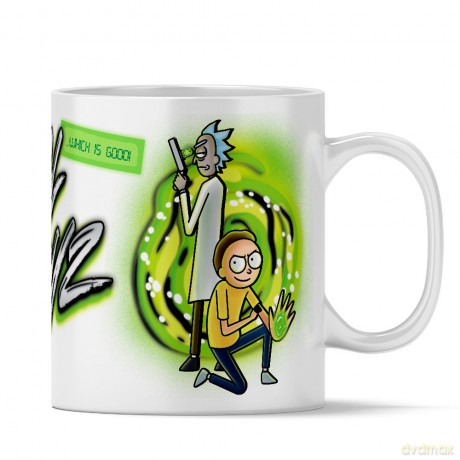 Kubek Rick i Morty 006 Rick and Morty Biały