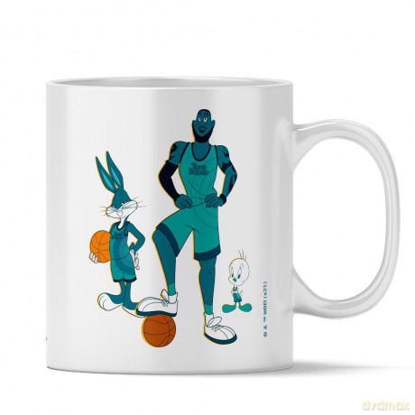 Kubek Kosmiczny mecz 002 Looney Tunes Biały