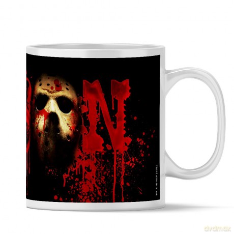 Kubek Piątek 13-go 001 Horror Biały
