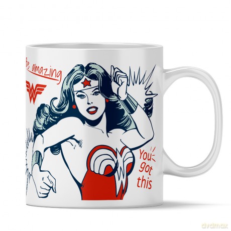 Kubek Wonder Woman 003 DC Biały