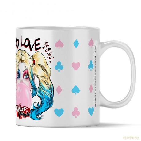 Kubek Harley Quinn 001 DC Biały