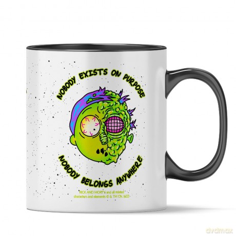 Kubek Rick i Morty 010 Rick and Morty Czarny