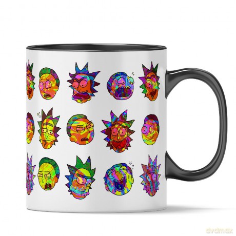 Kubek Rick i Morty 019 Rick and Morty Czarny
