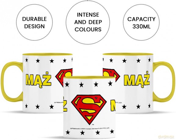 Kubek Superman 259 DC Żółty