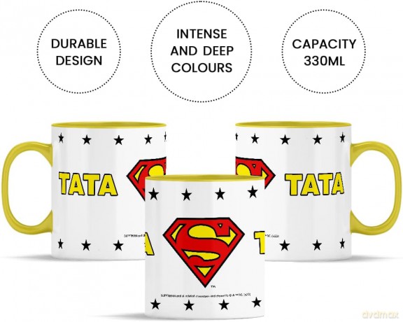 Kubek Superman 256 DC Żółty