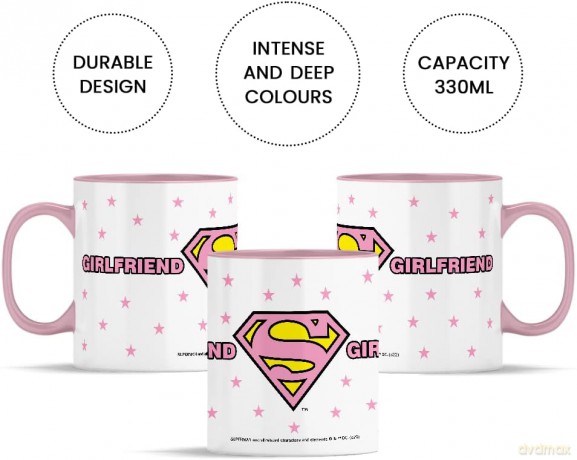Kubek Superman 064 DC Różowy