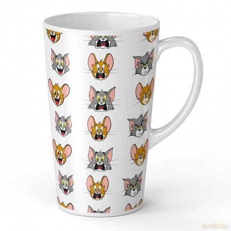 Kubek Latte Tom i Jerry 009 Tom & Jerry Biały