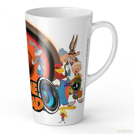 Kubek Latte Kosmiczny mecz 123 Looney Tunes Biały