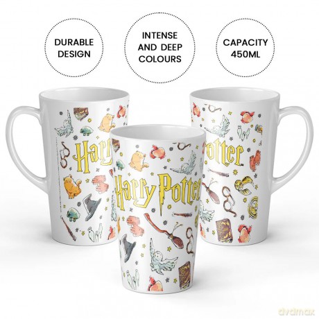 Kubek Latte Harry Potter 326 Harry Potter Biały
