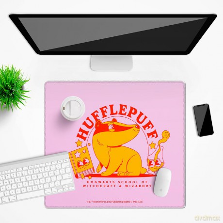 Mata na biurko 50x45 Hufflepuff 003 Harry Potter Różowy