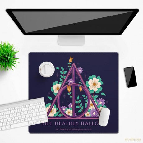 Mata na biurko 50x45 Insygnia Śmierci 001 Harry Potter Granatowy