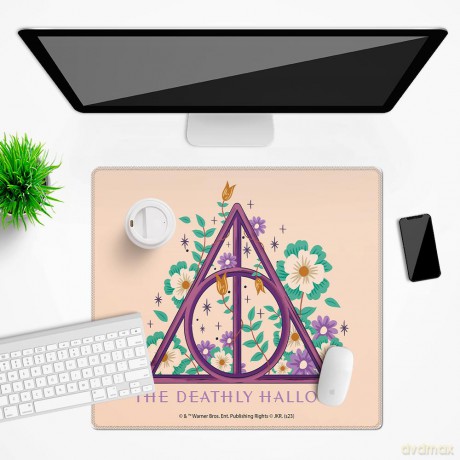 Mata na biurko 50x45 Insygnia Śmierci 001 Harry Potter Beżowy