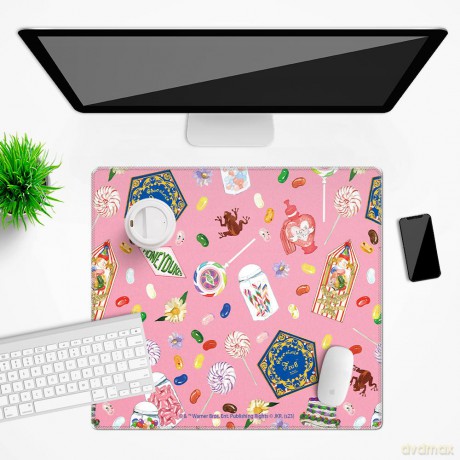 Mata na biurko 50x45 Miodowe Królestwo 005 Harry Potter Różowy