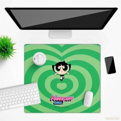 Mata na biurko 50x45 Atomówki 006 The Powerpuff Girls Zielony