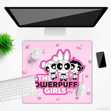 Mata na biurko 50x45 Atomówki 023 The Powerpuff Girls Różowy