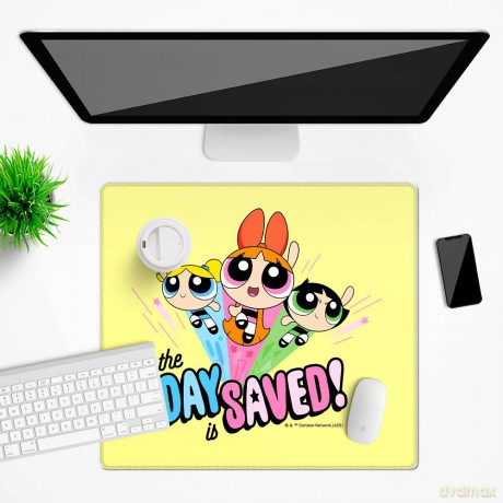 Mata na biurko 50x45 Atomówki 031 The Powerpuff Girls Żółty
