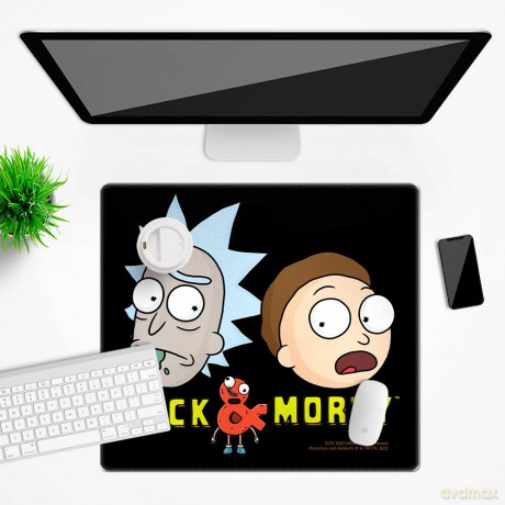 Mata na biurko 50x45 Rick i Morty 032 Rick and Morty Czarny